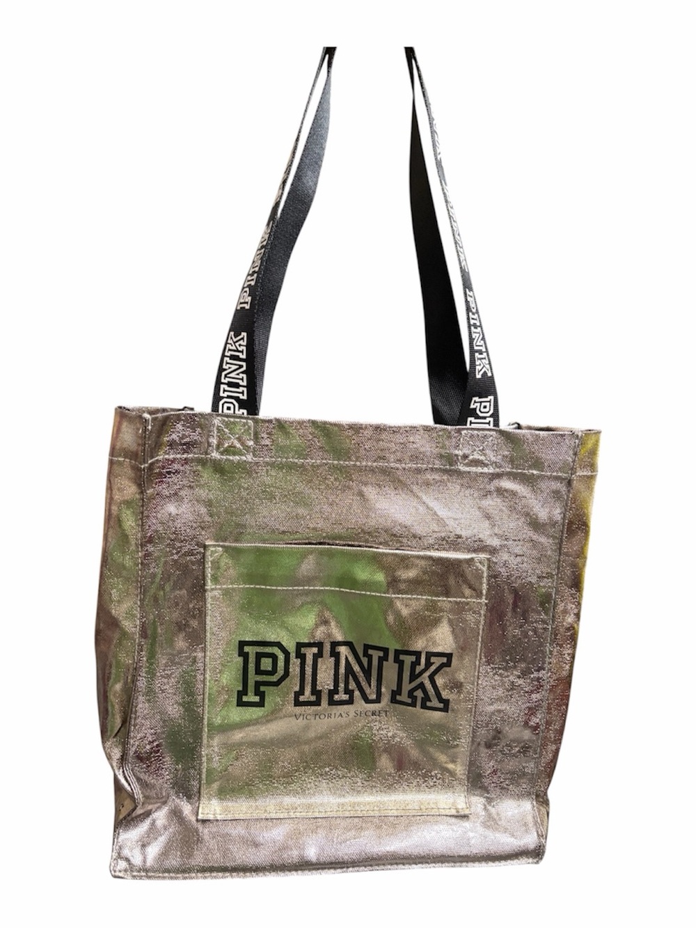Victoria's Secret PINK Metallic Rose Gold Shimmer Tote